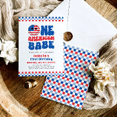 Invitation Un bébé américain 4 juillet fête de premier annive