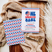 Invitation Un bébé américain 4 juillet fête de premier annive