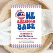 Invitation Un bébé américain 4 juillet fête de premier annive
