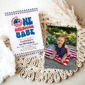 Invitation Un bébé américain 4 juillet fête de premier annive