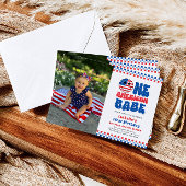 Invitation Un bébé américain 4 juillet photo premier annivers