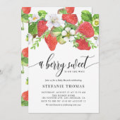 Invitation Un Bébé Berry Sweet Est En Route Pour Bébé Brunch (Devant / Derrière)