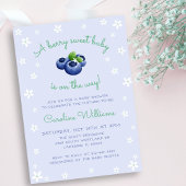 Invitation Un Bébé Berry Sweet est sur le chemin Blueberry Bo