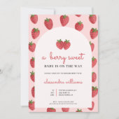 Invitation Un Bébé Berry Sweet est sur le chemin du Baby show (Devant)