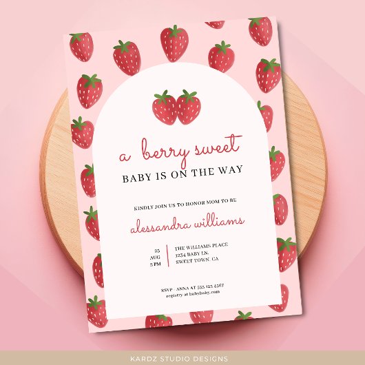 Invitation Un Bébé Berry Sweet est sur le chemin du Baby show