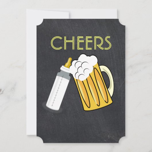 Invitation Un bébé brasse (Dos)