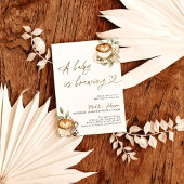 Invitation Un bébé brasse Baby shower, Baby shower café
