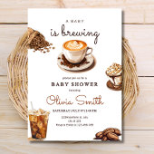 Invitation Un Bébé Brasse Baby shower, Baby shower Café