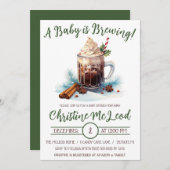 Invitation Un bébé brasse, Baby shower de café glacé de vacan (Devant / Derrière)