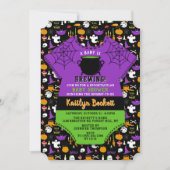 Invitation "Un bébé brasse" Baby shower d'Halloween moderne (Devant)