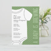 Invitation Un bébé brasse - Baby shower d'un couple neutre (Debout devant)