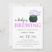 Invitation Un bébé brasse | Baby shower Halloween (Devant)