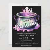 Invitation Un bébé brasse | Baby shower Halloween (Devant)