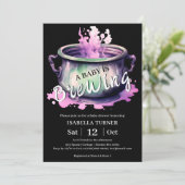 Invitation Un bébé brasse | Baby shower Halloween (Debout devant)