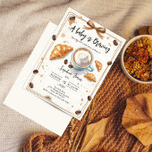 Invitation Un bébé brasse Brunch & Baby shower café