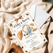 Invitation Un bébé brasse Brunch & Baby shower café
