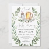 Invitation Un bébé brasse Cheers & Bières Douche Neutre (Devant)