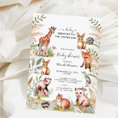 Invitation Un bébé brasse dans le Baby shower des bois
