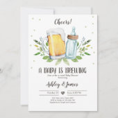 Invitation Un bébé brasse de la verdure Cheers Coed Baby show (Devant)