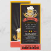 Invitation Un bébé brasse des billets de bière couples baby s (Devant / Derrière)