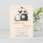 Invitation Un Bébé brasse des points de verre fantôme Baby sh (Debout devant)