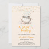 Invitation Un Bébé Brasse Des Points Mignons Baby shower Hall (Devant)