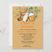 Invitation Un bébé brasse du baby shower (Devant)