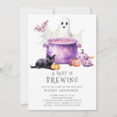 Invitation Un bébé brasse du Baby shower (Devant)