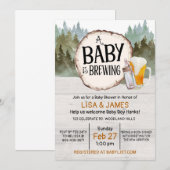 Invitation Un bébé brasse du Baby shower, Baby shower co-Ed d (Devant / Derrière)