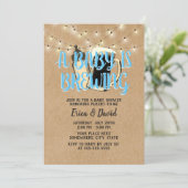 Invitation Un bébé brasse du Baby shower de bière rustique Kr (Debout devant)