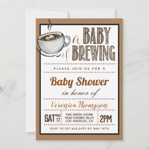 Invitation Un bébé brasse du Baby shower de café