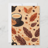 Invitation Un bébé brasse du Baby shower de café (Dos)