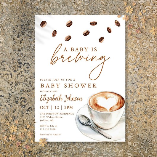 Invitation Un Bébé Brasse Du Baby shower De Café