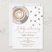 Invitation Un Bébé Brasse Du Baby shower De Café (Devant)