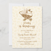 Invitation Un bébé brasse du Baby shower de fèves de café (Devant)