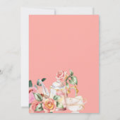 Invitation Un bébé brasse du Baby shower de Fleur Blush Tea I (Dos)