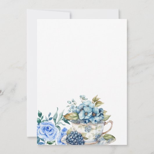 Invitation Un bébé brasse du Baby shower de Fleur Blush Tea I (Dos)