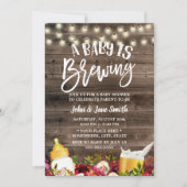 Invitation Un bébé brasse du Baby shower de la bière florale  (Devant)