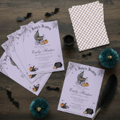 Invitation Un bébé brasse du Baby shower pourpre