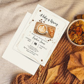 Invitation Un Bébé Brasse Du Café Baby shower À Thème