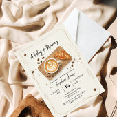 Invitation Un Bébé Brasse Du Café Baby shower À Thème