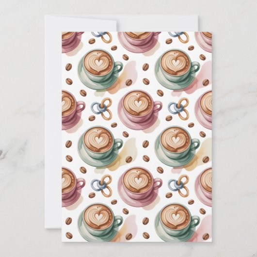 Invitation Un bébé brasse du café et du Baby shower au lait (Dos)