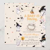 Invitation Un Bébé brasse Du Fantôme Baby shower Doté (Devant / Derrière)