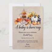 Invitation Un bébé brasse du tournesol d'automne (Devant)