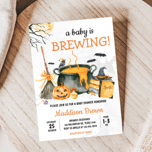 Invitation Un bébé brasse le Baby shower Citrouille d'Hallowe