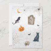 Invitation Un bébé brasse le Baby shower d'Halloween bleu (Dos)