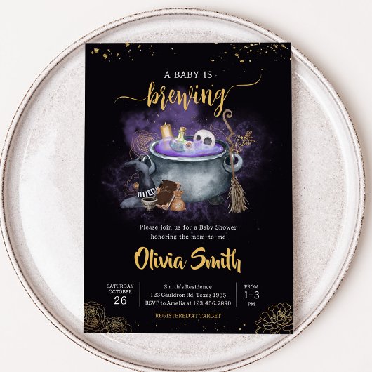 Invitation Un bébé brasse le Baby shower Éffrayant d'Hallowee