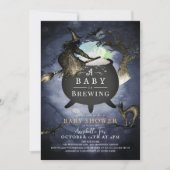 Invitation Un bébé brasse le ciel de nuit Baby shower d'Hallo (Devant)