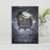 Invitation Un bébé brasse le ciel de nuit Baby shower d'Hallo (Debout devant)