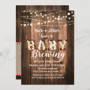 Invitation Un bébé brasse l'invitation de baby shower